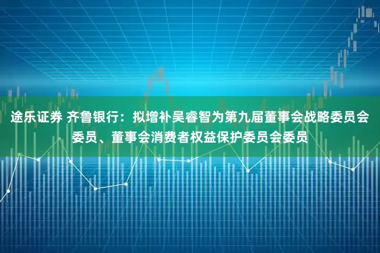 途乐证券 齐鲁银行：拟增补吴睿智为第九届董事会战略委员会委员、董事会消费者权益保护委员会委员